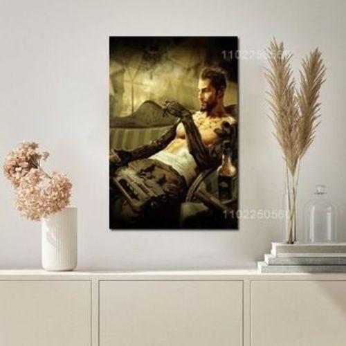 Affiche Pla De Jeu De La RVolution Humaine Deus Ex Sur Toile,Mpression Murale Poster Pour Salon Chambre  Coucher DCor Sans Cadre(40*50cm)