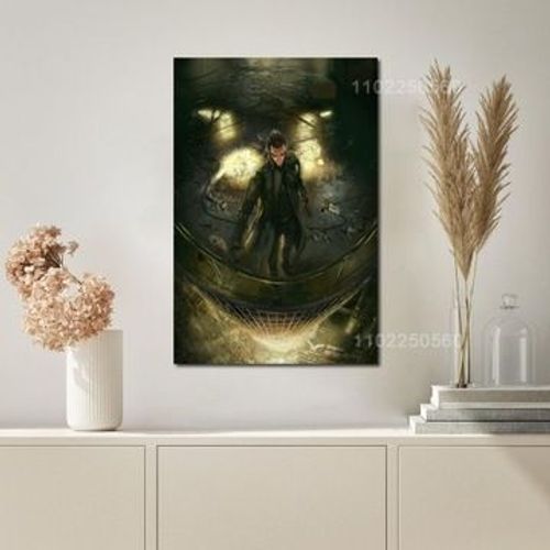 Affiche Pla De Jeu De La RVolution Humaine Deus Ex Sur Toile,Mpression Murale Poster Pour Salon Chambre  Coucher DCor Sans Cadre(40*50cm)
