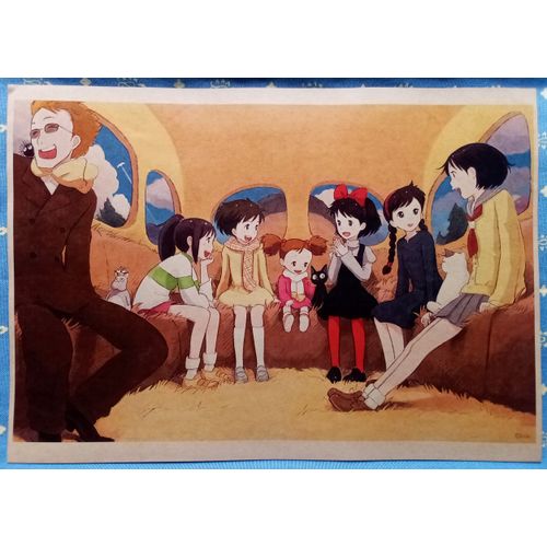 Affiche Poster Studio Ghibli Miyazaki Chihiro Totoro Princesse Mononok Chteau Dans Le Ciel-Format A3 A Plat