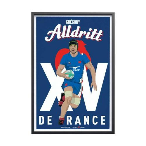 Affiche Rugby - Xv De France - GrGory Alldritt 30x40 Cm
