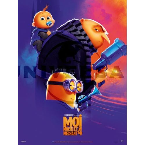 Affiche Teaser Officiel Cinema Du Film D'animation Moi Moche Et Mechant 4