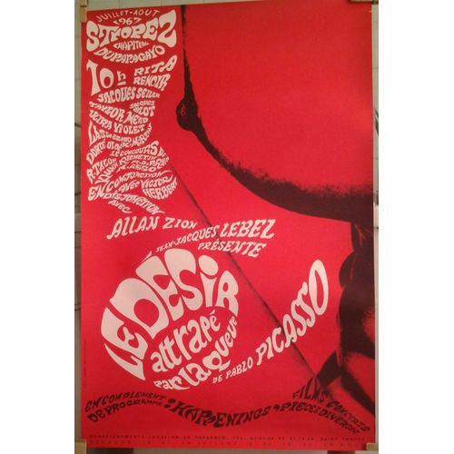 Affiche Theatre 1967 Saint Tropez Papagayo Picasso Le Dsir Attrap Par La Queue