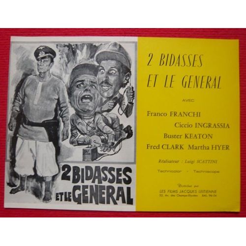 Affichette Du Film 2 Bidasses Et Le Gnral (1965)  Buster Keaton 