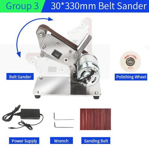 Aff70.De Bords De Coupe De Couteau De Machine De Ponceuse  Bande D'angle Rglable,Polissage De Bricolage,Meulage,Rgulation De 7 Vitesses - Type Group 4
