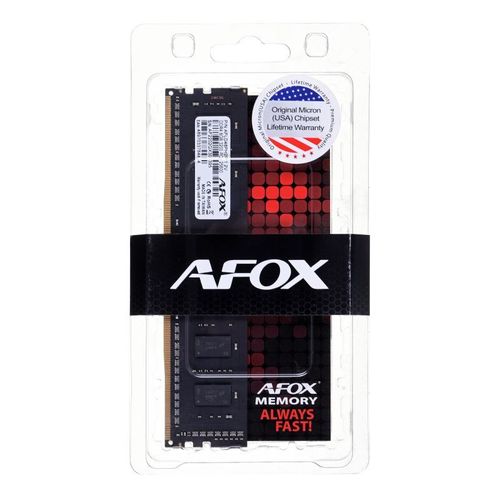 AFOX DDR4 16GB 3600MHZ MICRON CHIP CL18 XMP2 (1 x 16GB, 3600 MHz, RAM DDR4, DIMM), Mmoire vive, Noir