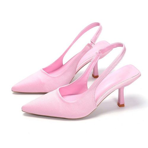 Africparker Stiletto Pointu  Talons Hauts Moyens Pour Femmes,Sandales  Dos Vert,Chaussures D't,Nouvelle Mode,2024 - 35