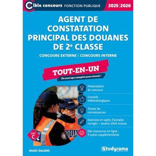 Agent De Constatation Principal Des Douanes De 2e Classe - Tout-En-Un - Catgorie C - Concours 2025-2026  