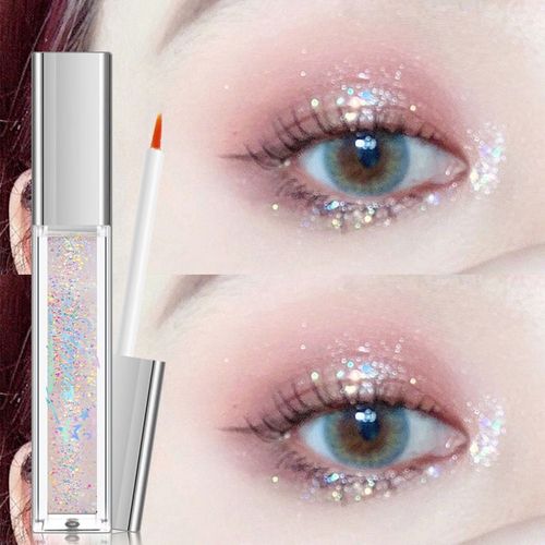 Ages 1pc Liquide Fard  Paupires Perle Lumire Flash Film Brillant Perle Lumire Mettre En vidence Flash Ombre  Paupires Poudre Couch Ver  Soie Jus