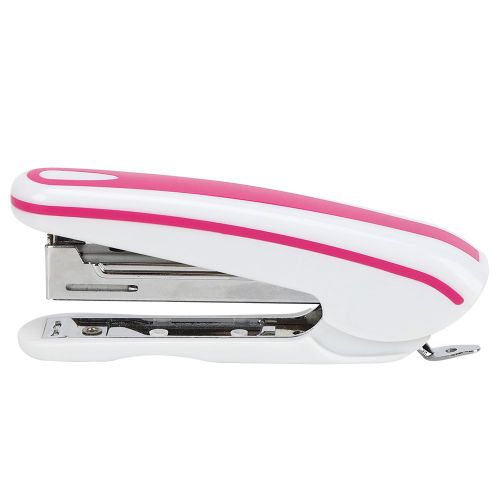 Agrafeuse professionnelle blanche et rouge en ABS, bonne elasticite du ressort, fournitures scolaires et papeterie