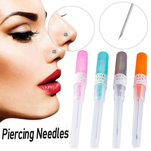 Aiguilles De Piercing Pour Le Corps, Kit D'outils De Cathter Canule En Acier Chirurgical Strilis, Aiguille De Tatouage, Bijoux De Nez Et De Lvres 14g 16g 18g 20g 1  4 Pices