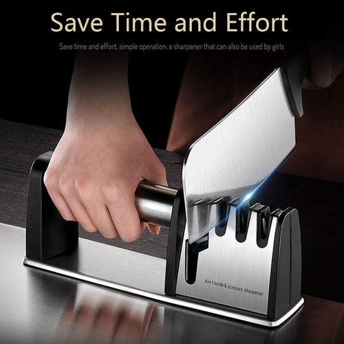 Aiguiseur Manuel Aiguiseur Couteaux 4 Niveaux Version Mise  Jour Aiguiseur Ciseaux Pour Ciseaux, Aiguisage Couteaux Pour Couteaux De Chef, Couteaux De Cuisine, Couteaux De Cuisine Et Ciseaux, Antidrapant