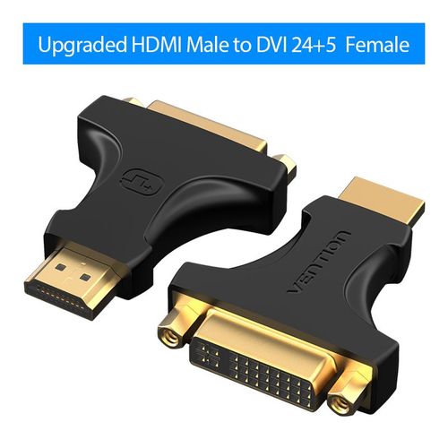 AIKB0 Vention-Adaptateur DVI vers HDMI bidirectionnel, connecteur de cble, 24 + 1 mle vers HDMI femelle 