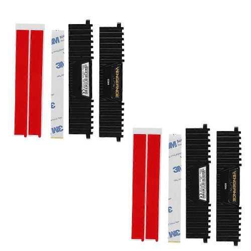 Aileron de refroidissement en aluminium de banque de mmoire d'ordinateur de bureau 2pcs pour DDR / DDR2 / DDR3 / DDR4