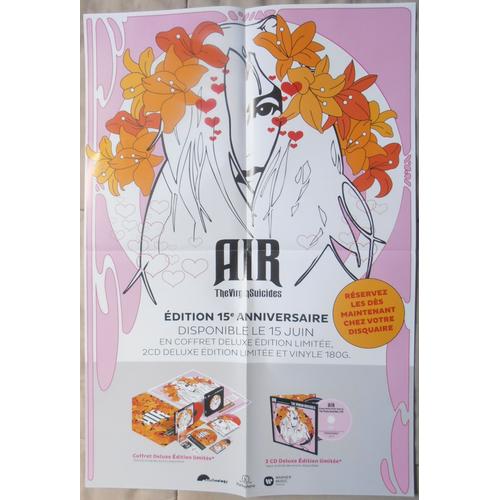 Air The Virgin Suicides Plan Mdia/Bon De Prco/ Poster Format 58x40 Trs Rare