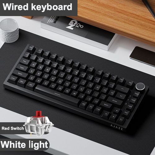 Ajazz-Clavier mcanique de jeu Akusk Leic-Mode RGB,82 touches,Bluetooth,2.4GHz,sans fil,joint pour PC,ordinateur portable - Type Wired keyboard #A