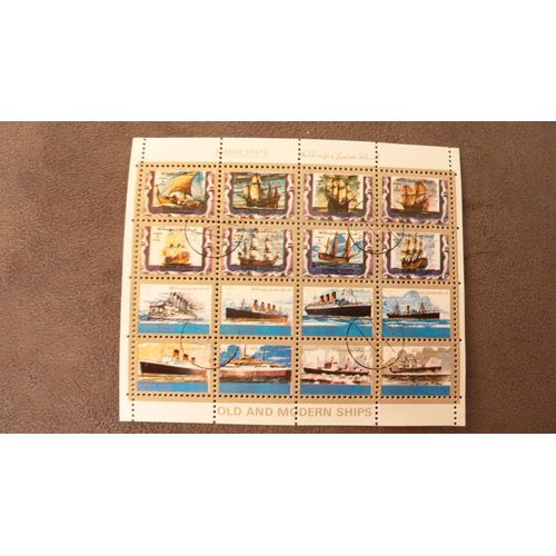 Ajman States And Its Dependancies ( mirats Arabes Unis) = Bloc De 16 Timbres Oblitrs = Thme 