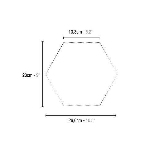Alchimia Grigio - 26,6x23 Cm - Carrelage Hexagonal Uni Gris Mate