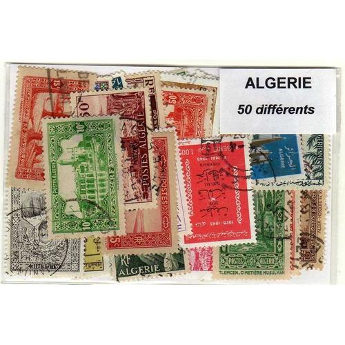 Algerie 50 Timbres Differents Obliteres