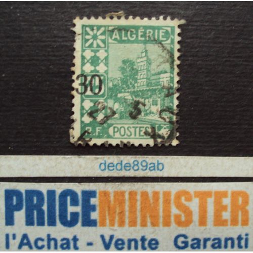 Algrie - R F .. 25c Surcharg 30 . Mosque Sidi Abderrahmane . Ager . Oblitr.