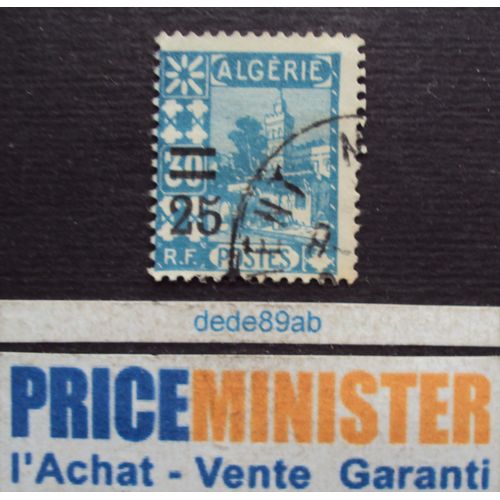 Algrie - R F .. 30c Surcharg 25 . Mosque Sidi Abder-Rahman . Oblitr.