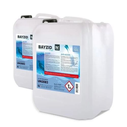 Algicide Anti Algues Pour Piscine - 2 X 10 L (20 L), Bayzid - Double Action Curative Et Prventive - Efficace Contre Bactries