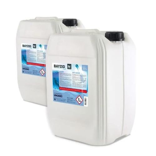 Algicide Anti Algues Pour Piscine - 2 X 20 L (40 L), Bayzid - Double Action Curative Et Prventive - Efficace Contre Bactries
