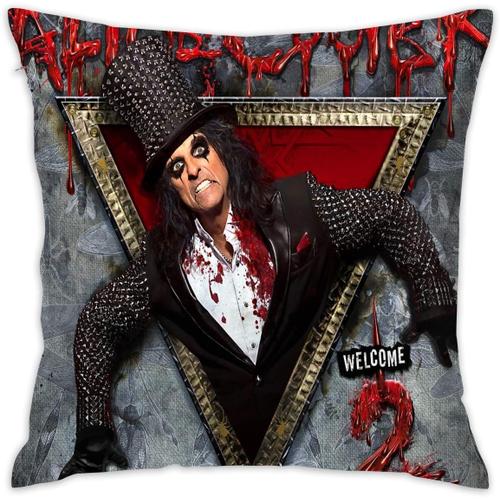 Alice Cooper Reste Dcoration De La Maison Coton Oreiller En Coton (40 Cm X 40 Cm)