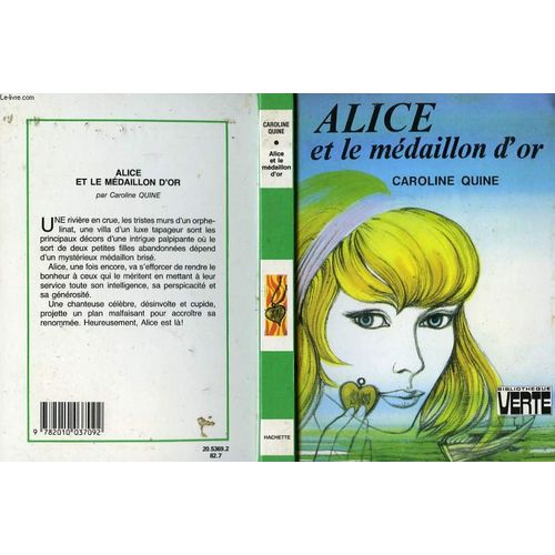 Alice Et Le Medaillon D'or    Format Reli 