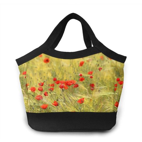 Alien Planet Star System In Space Sac  Lunch Portable Sacs Fourre-Tout - Fleurs De Pavot