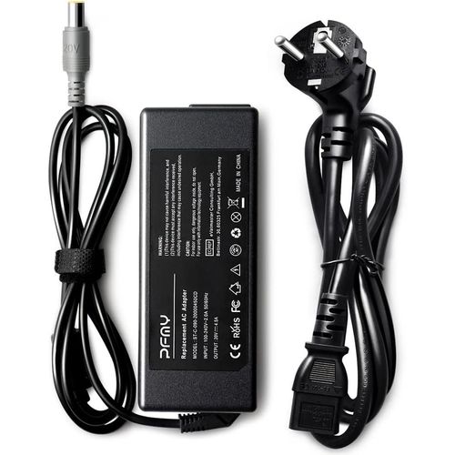 Alimentation Ordinateur Portable Chargeur Adaptateur 90W 20V 3,25A/4,5A AC Adapter pour Lenovo ThinkPad E431 E531 T500 T510 T520 X60 X61 T60 T61 T43 X200 X201 X220 Z60 Z61 Plug 7.9mm x 5.0mm