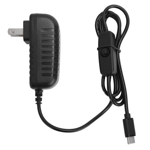 Alimentation pour Raspberry Pi 4B 5V 3A, chargeur de Type C, adaptateur d'alimentation avec interrupteur marche/arrêt