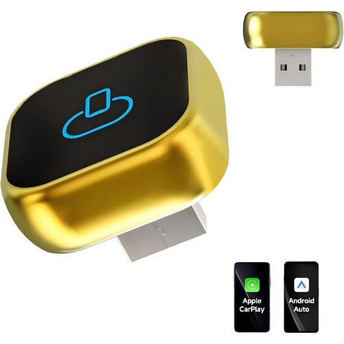 Alkeur Carplay Sans Fil & Android Auto Sans Fil Adaptateur, Bton Sans Fil 2en1 Convertit Voiture Filaire/Tapis Voiture Sans Fil Pour Tlphone Portable Avec Android Et Ios Tapis Interface Usb C/A
