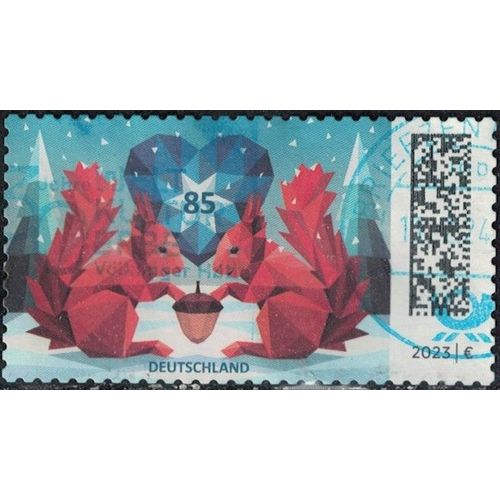 Allemagne 2023 Oblitr Used cureuils Dans La Neige Squirrels In The Snow Y&t De 3580 Su