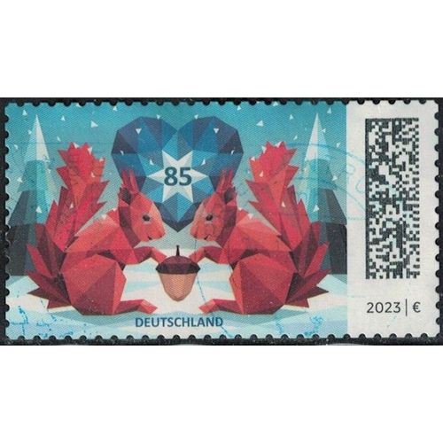 Allemagne 2023 Oblitr Used cureuils Dans La Neige Squirrels In The Snow Y&t De 3581 Su