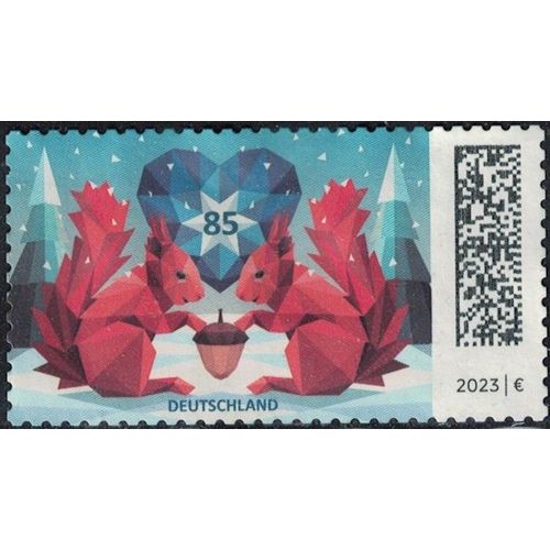 Allemagne 2023 Oblitr Used cureuils Dans La Neige Squirrels In The Snow Y&t De 3581 Su