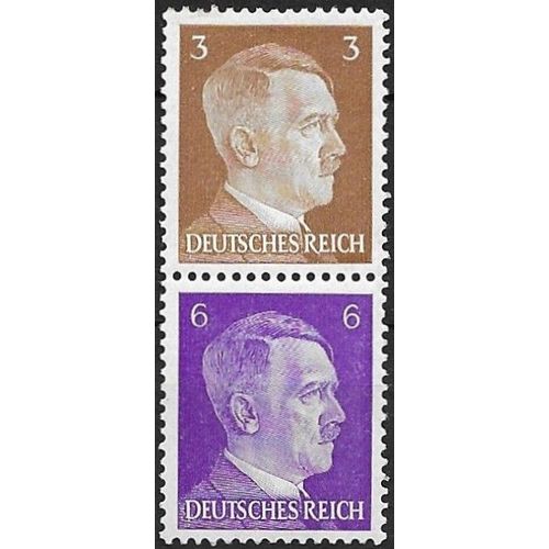 Allemagne, 3me Reich 1941, Belle Paire Attache Timbres Neufs* Yvert 706 Et 709, Chancelier Hitler 3pf Brun Jaune Et 6pf. Violet.