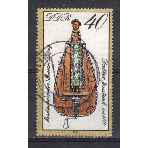 Allemagne Ddr 1979 : Instrument De Musique. Muse De Leipzig : Une Lyre Franaise Avec Manivelle (1750) - Timbre Oblitr