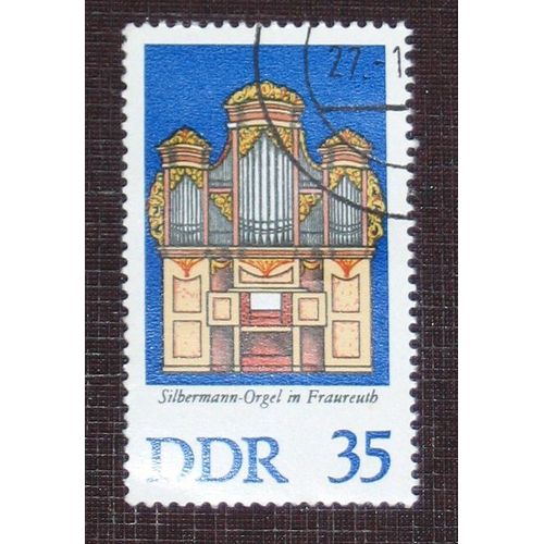 Allemagne Rda Ddr N 1792 Oblitr, 35p  Orgue  Fraureuth 