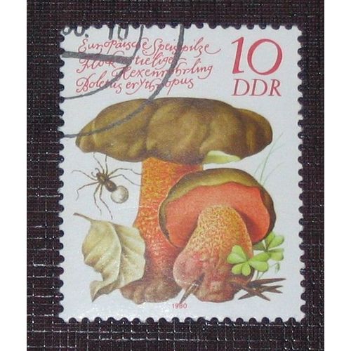 Allemagne Rda Ddr N 2211 Oblitr, 10p  Boletus Erythropus (Champignon Comestible D'europe) 