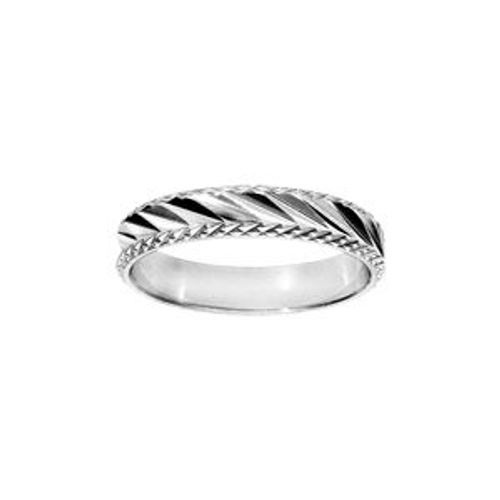 Alliance Argent Strie 4 Mm