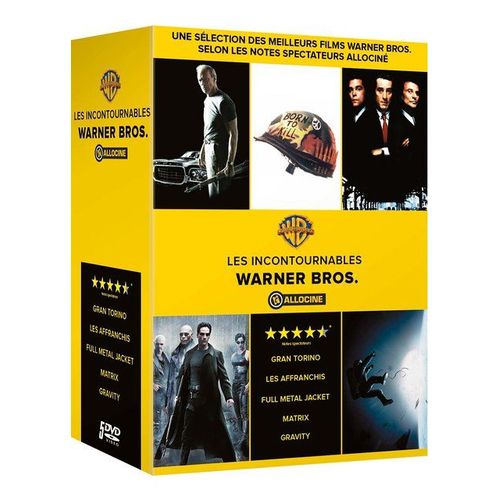 Allocin - Top 5 Des Films Warner : Full Metal Jacket + Gravity + Gran Torino + Les Affranchis + Matrix - Pack