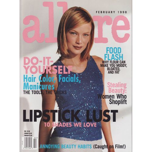 Allure (Edition Usa) / 02-1998 N2 : Karen Elson (1p) - China Chow (1p) - Paloma Picasso (1p) - Stephanie Seymour (1p) - Isabella Rossellini (1p) - Tom Munro / Portfolio (10p) - Anne Heche (4p)