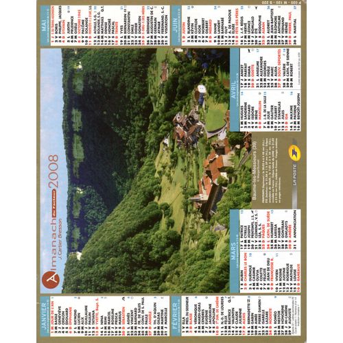 Almanach Du Facteur 2008 Seine Et Marne-Thme Montagne
