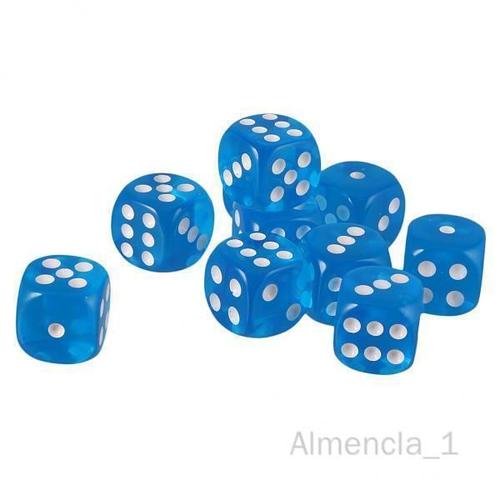 Almencla Ds D6  En Acrylique, 3 Paquets De 10 Pices, Pour Jeu De Socit , Jouets Bleus 3 Pices