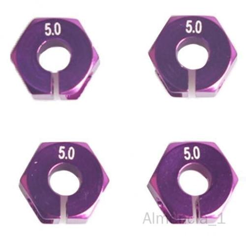 Almencla Pices De Mise  Niveau 4x12mm, Roues Hexagonales, Coupleur De Base 5.0 D'paisseur Pour Pices Hsp Rc Violet