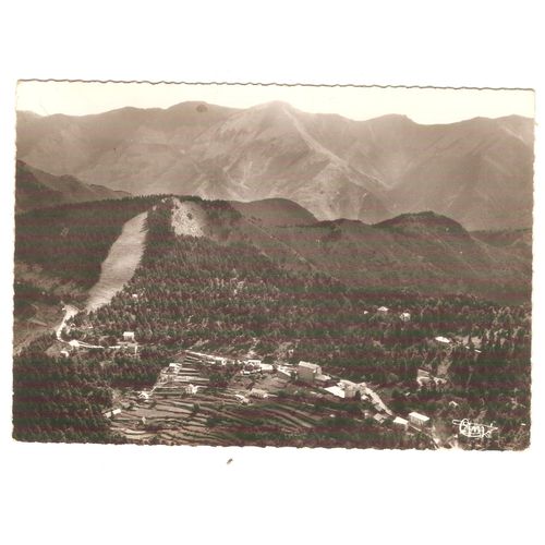 Alpes-Maritimes Peira-Cava 393-35 A Vue Panoramique Arienne Vue DAvion Carte Postale Arial Postcard Cachet 1955 Cpsm 