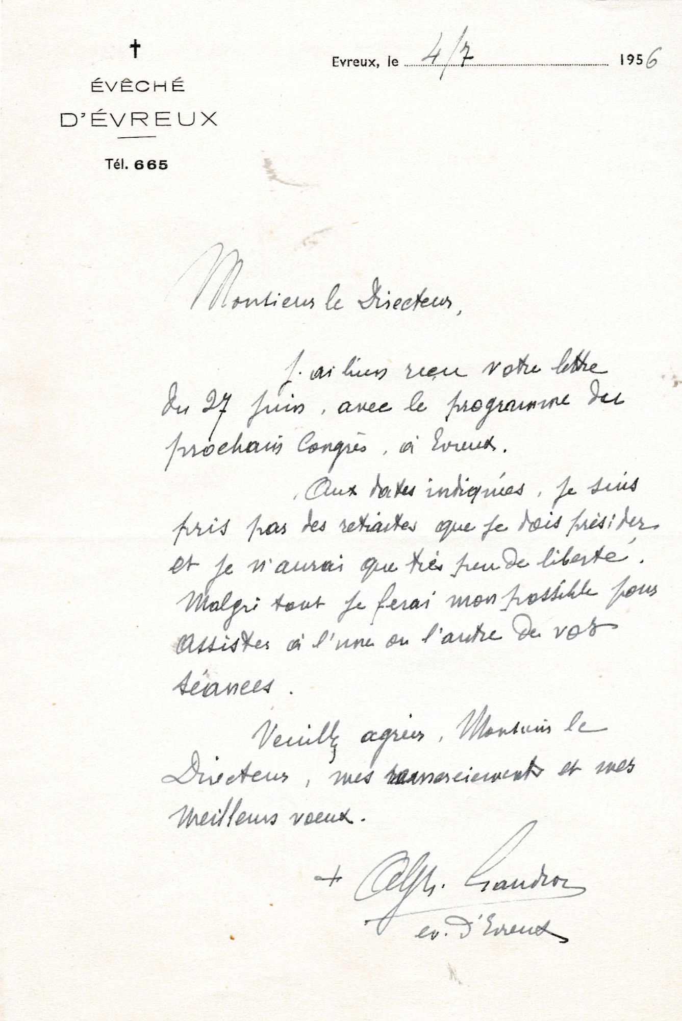 Alphonse Gaudron vque D'evreux