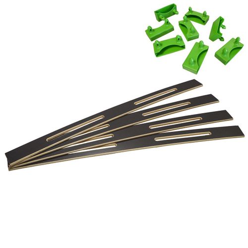 Altozone - Lot De 4 Lattes Epaule 78cm + 8 Embouts Verts
