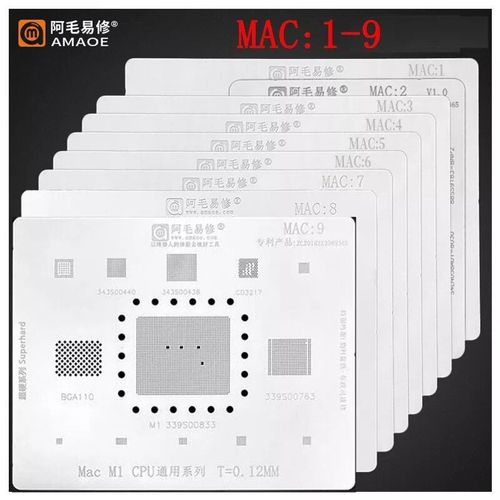 Amaoe Bga Reballing Stbbles Template Pour Macple1-9 Modles/A1706/A1707 A2159-T2/A1989/Pro A1990 Wifi Ddr Ssd Cpu Ic Rerh - Type Mac 1 To 9