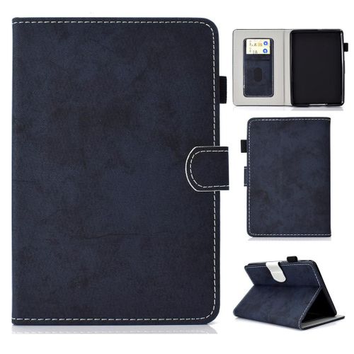 Amazon Kindle Paperwhite 4 2018 Housse, Saturcase Style Rtro Pu Cuir Magntique Flip Portefeuille Support Porte-Carte Protecteur Coque Housse tui Pour Amazon Kindle Paperwhite 4 2018 (Bleu Fonc)